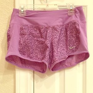 Purple Patterned Nike shorts